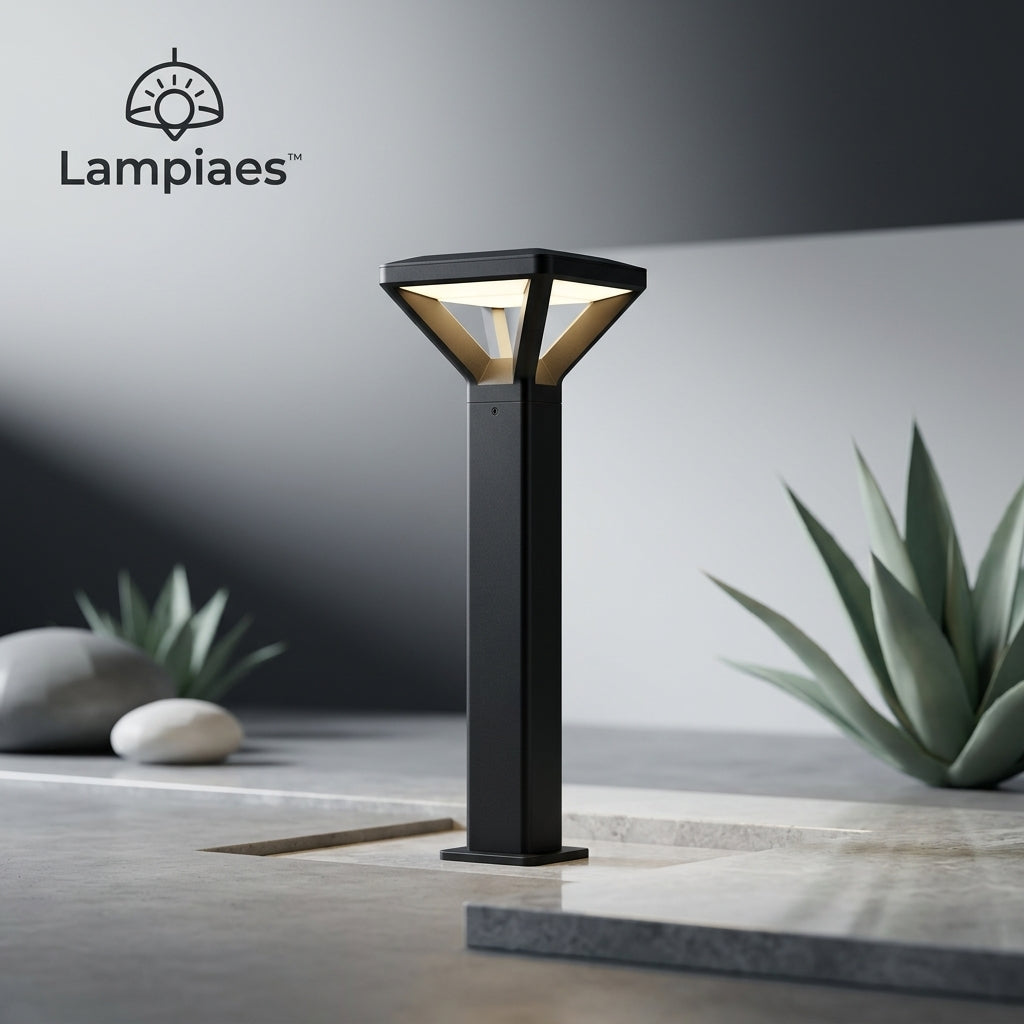 Lampiaes™ ObsidianSpire™ Architectural LED Landscape Bollard Light