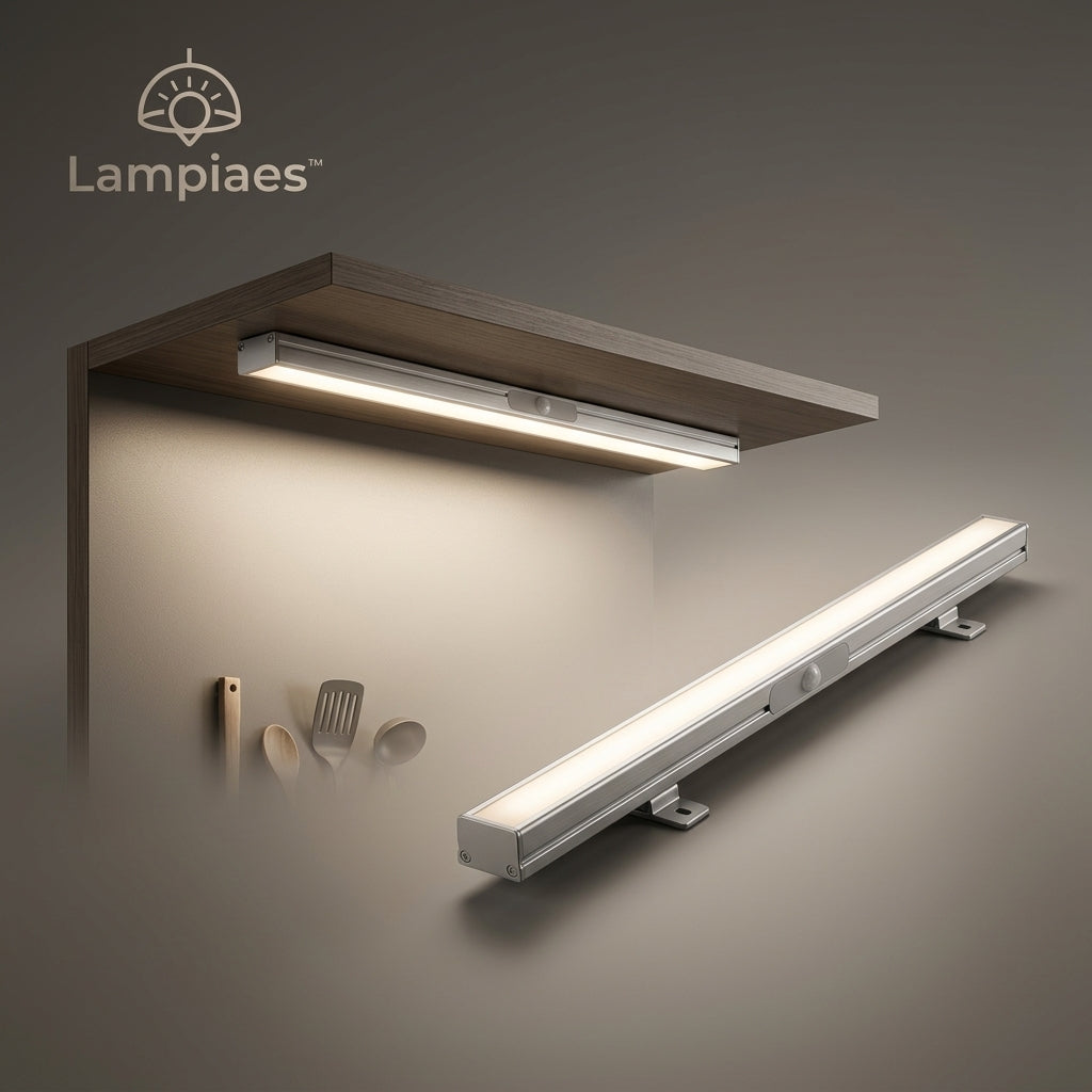 Lampiaes™ AeroGlow™ Pro-Series Aluminum Motion-Sensing Under-Cabinet Light Bar