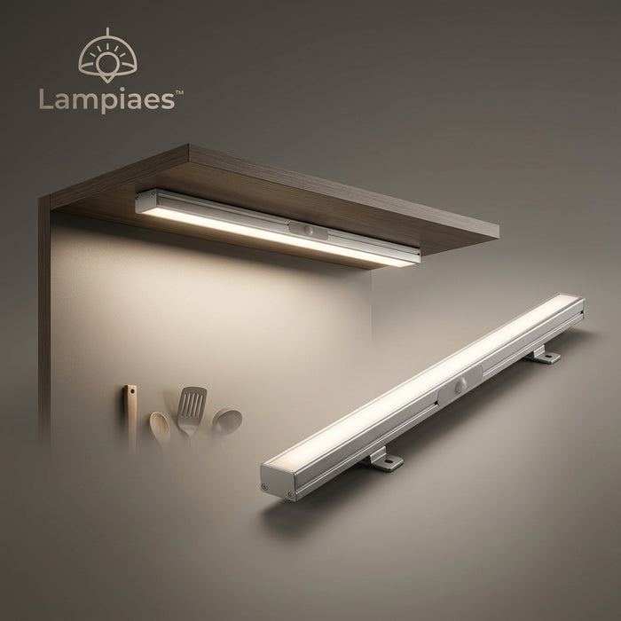 Lampiaes™ AeroGlow™ Pro-Series Aluminum Motion-Sensing Under-Cabinet Light Bar